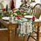Green Diamond Plaid Nutcracker Snowflake Christmas Table Runner, Seasonal Winter Kitchen Dining Table Decoration for Home Party Decor 13x72 Inch